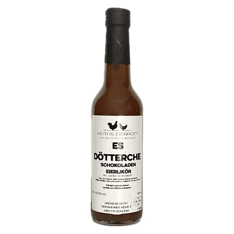 Schokoladen Eierlikör „Es Dötterche“ 18,4%  Vol Alk 0,35L