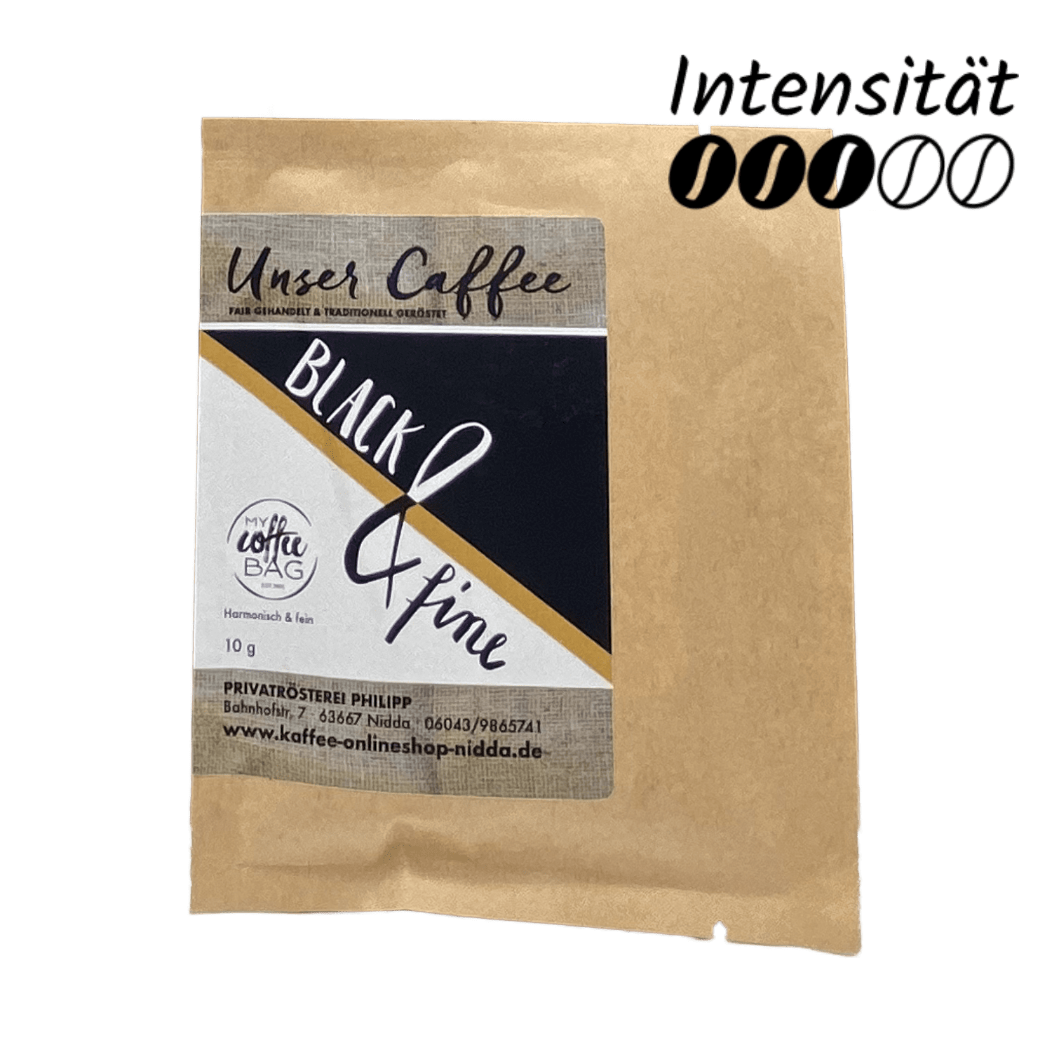 Unser Caffee Coffeebag Hauskaffee Black & Fine
