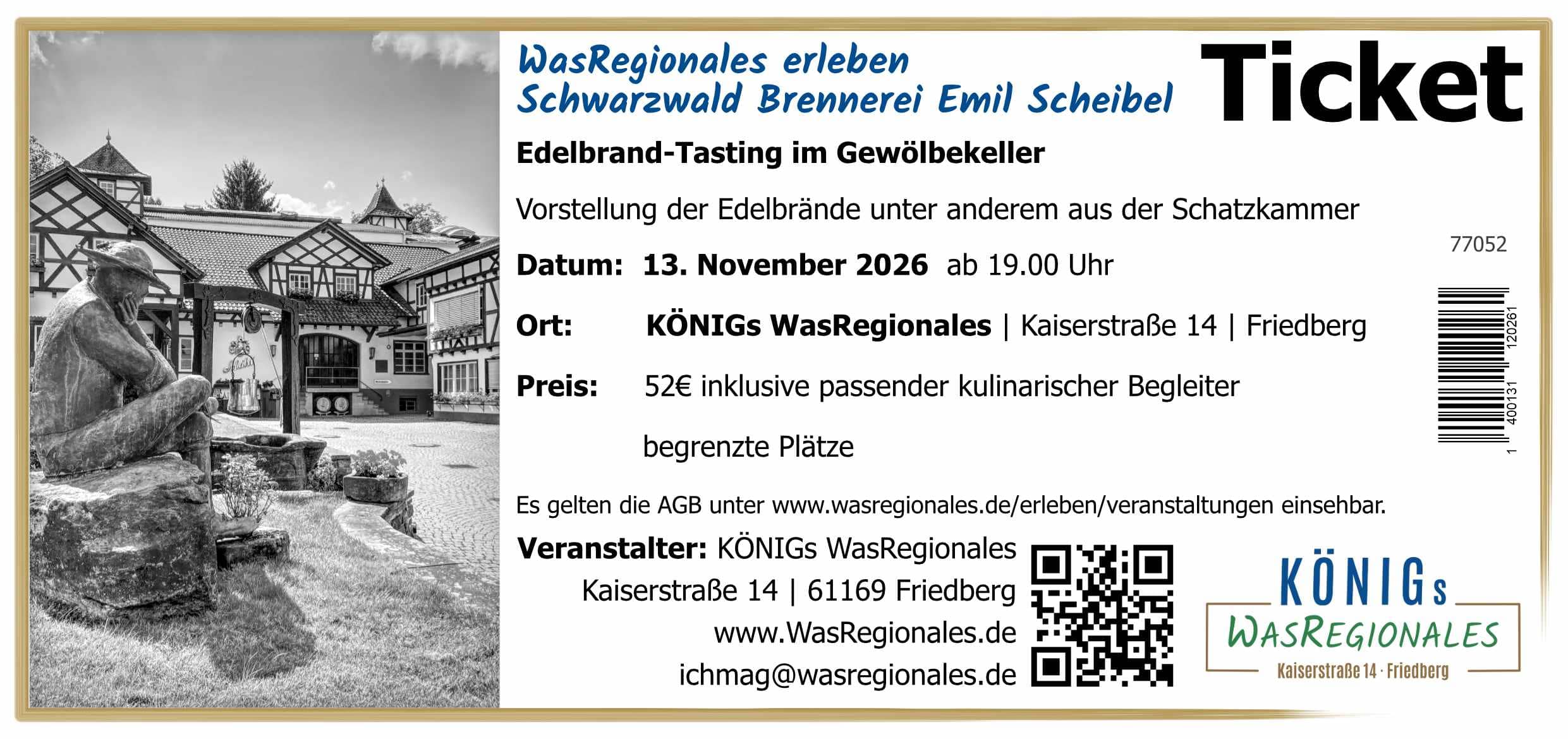 Edelbrand Tasting Schwarzwald Brennerei Scheibel 13.11.2026 | WasRegionales erleben pro Person