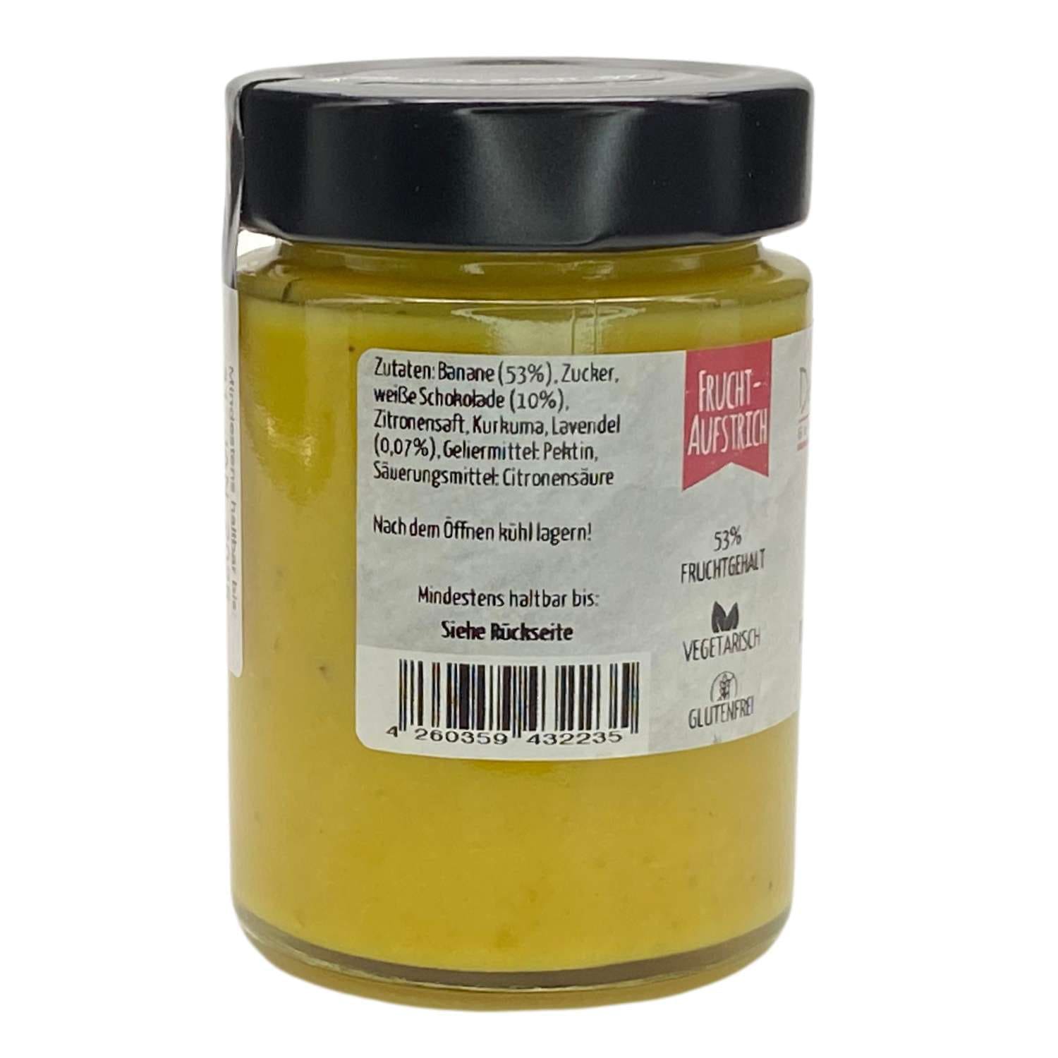 Banane mit weißer Schokolade & Lavendel  Fruchtaufstrich