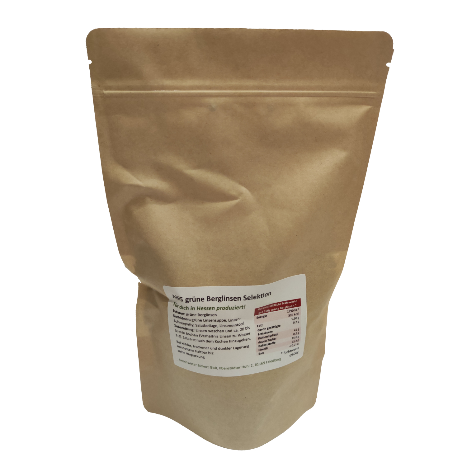 grüne Berglinsen 500g