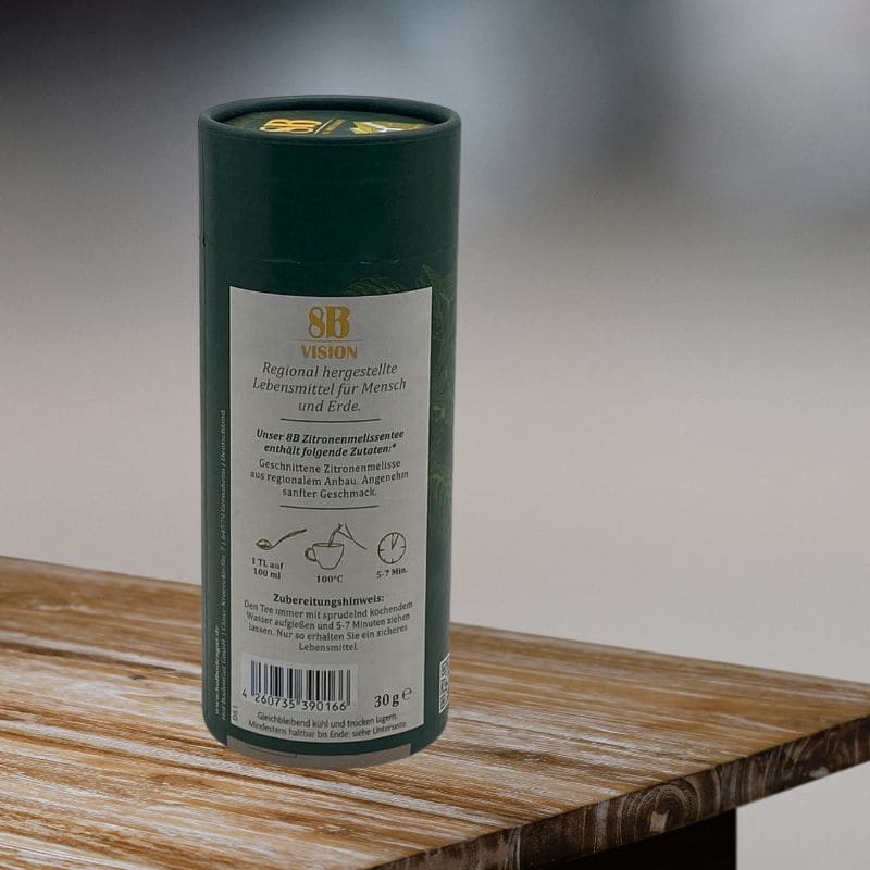 "Zitronenmelisse" Kräutertee - lose in der Pappdose 30g Acht Botaniker
