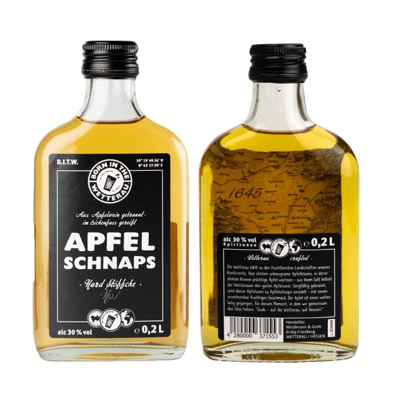 Apfelschnaps 30% Vol Alk im Flachmann