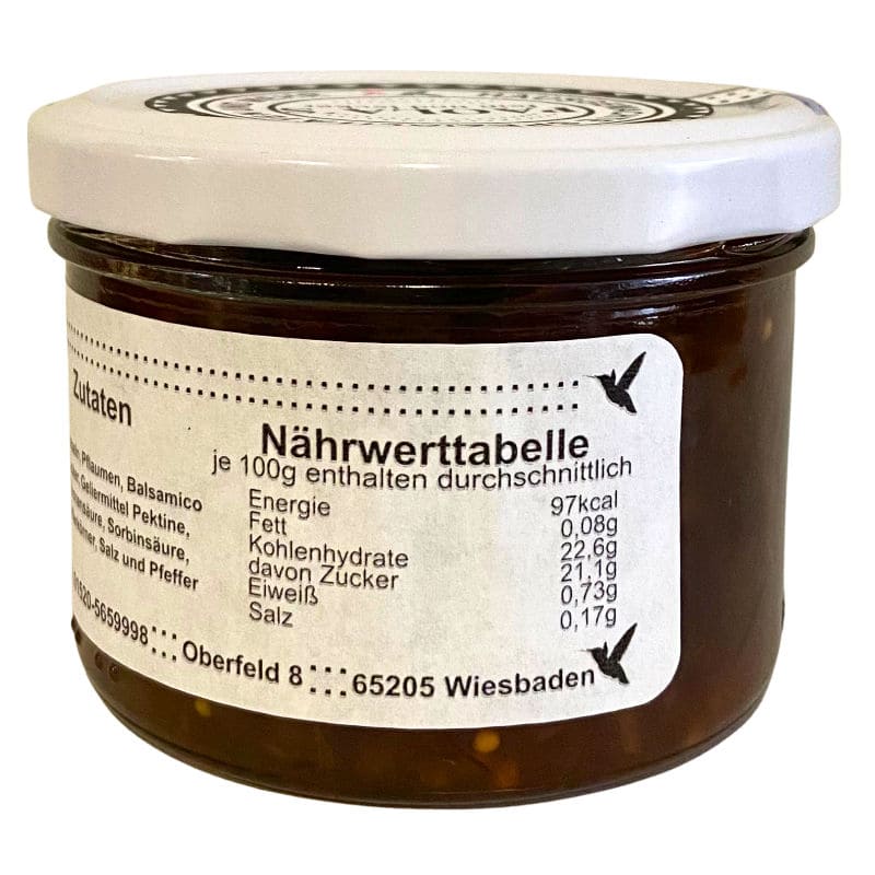 Pflaumen-Zwiebel Chutney Paola´s Fein & Lecker 230g