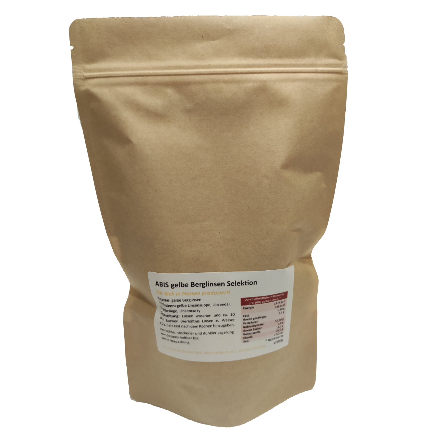 gelbe Berglinsen 500g