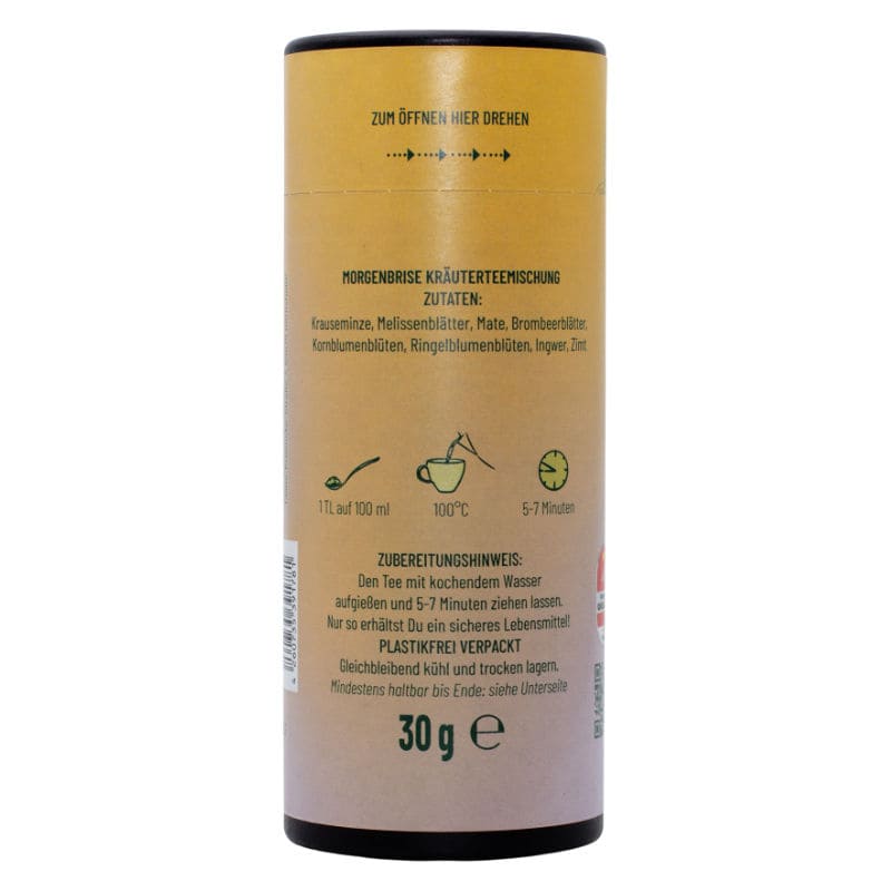 "Morgenbrise" Kräutertee - lose in der Pappdose 30g Acht Botaniker