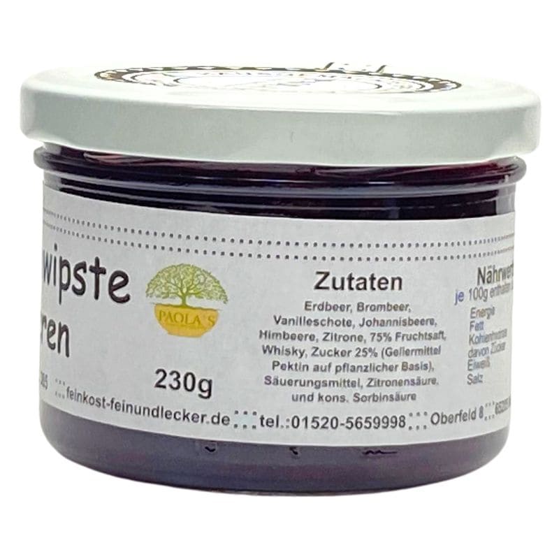 Beschwipste Beeren Fruchtaufstrich Paola´s Fein & Lecker 230g