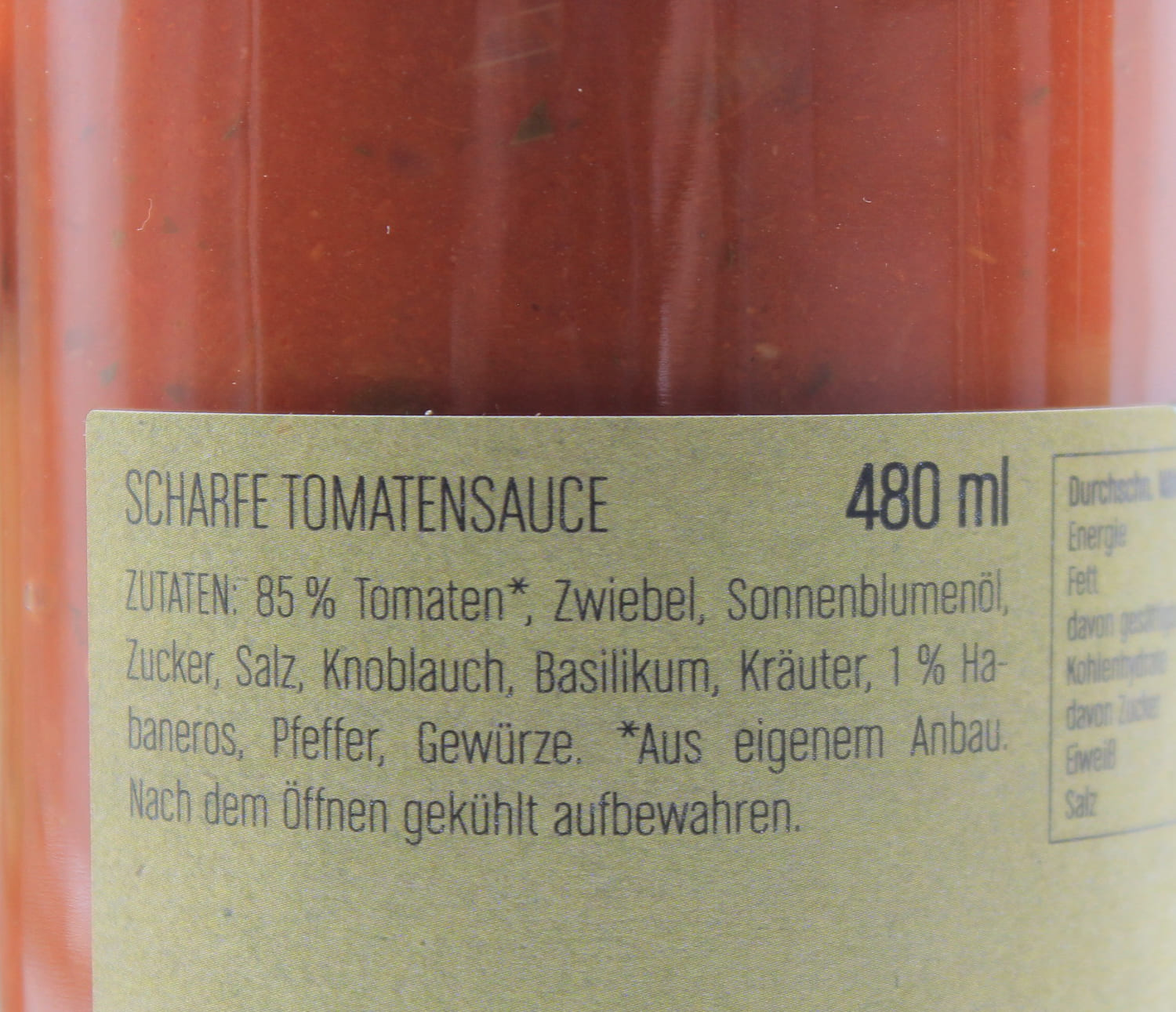 scharfe Tomatensauce 0,480 L