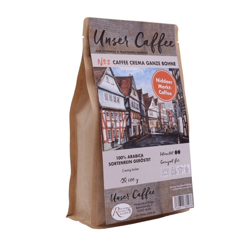 Unser Caffee Crema No.2 ganze Bohne, 500g