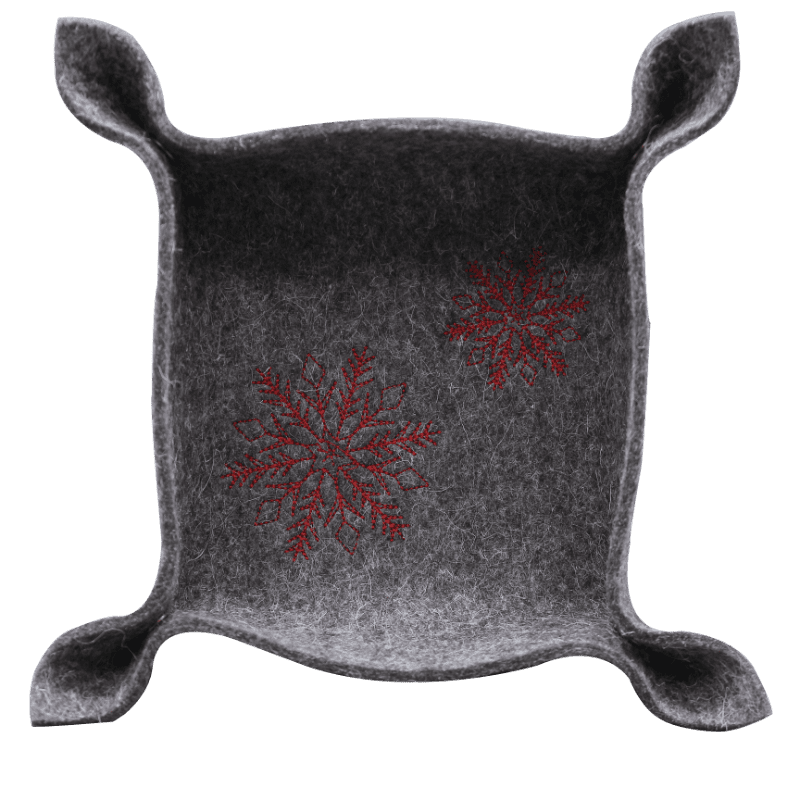 Filz Taschenleerer "Rote Sterne"