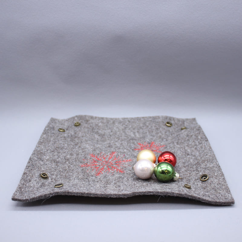 Filz Taschenleerer "Rote Sterne"