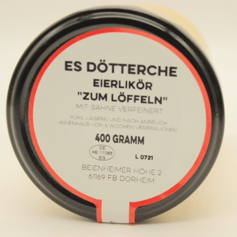Eierlikör "Es Dötterche" im Weckglas 19,3% Vol Alk 0,4L