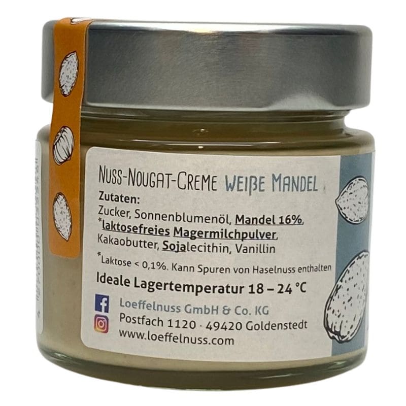 LoeffelNUSS Weiße Mandel Nuss-Nougat-Creme im Glas