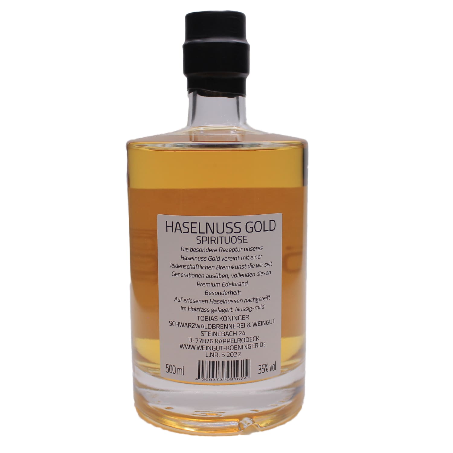 Haselnuss Gold 35%vol Alk, 0,5L