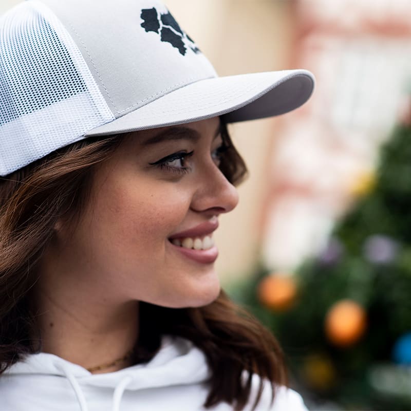 Trucker Cap Wetteraukarte weiß