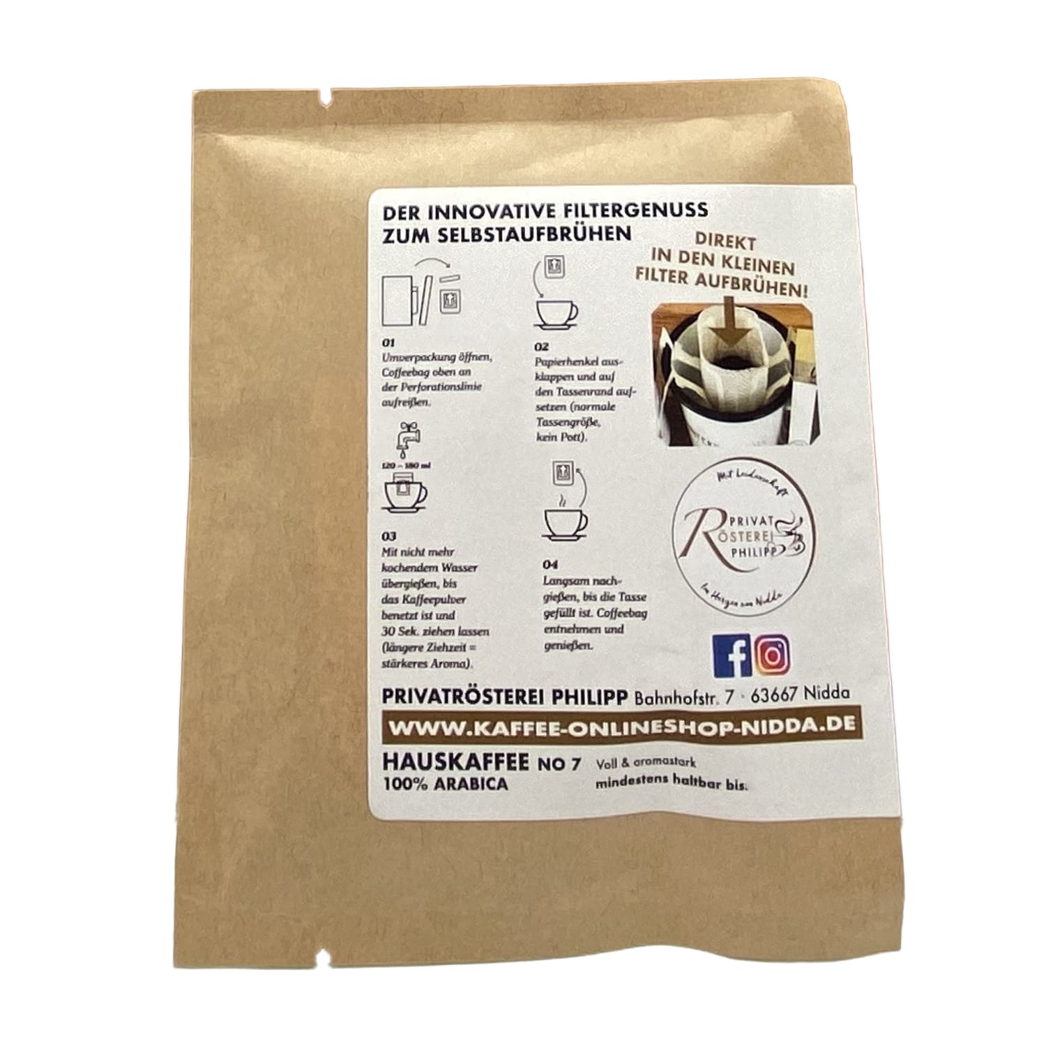Unser Caffee Coffeebag Filterkaffee No.4, 10g