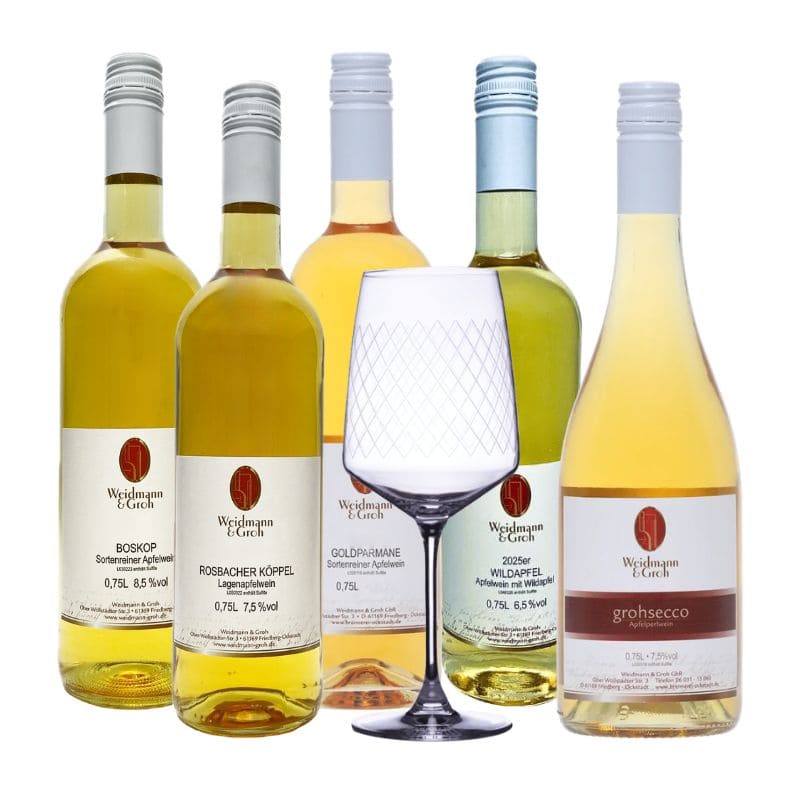 Apfelwein Award Collection 2026 Weidmann & Groh und Rippstiel Glas | 5x0,75L 
