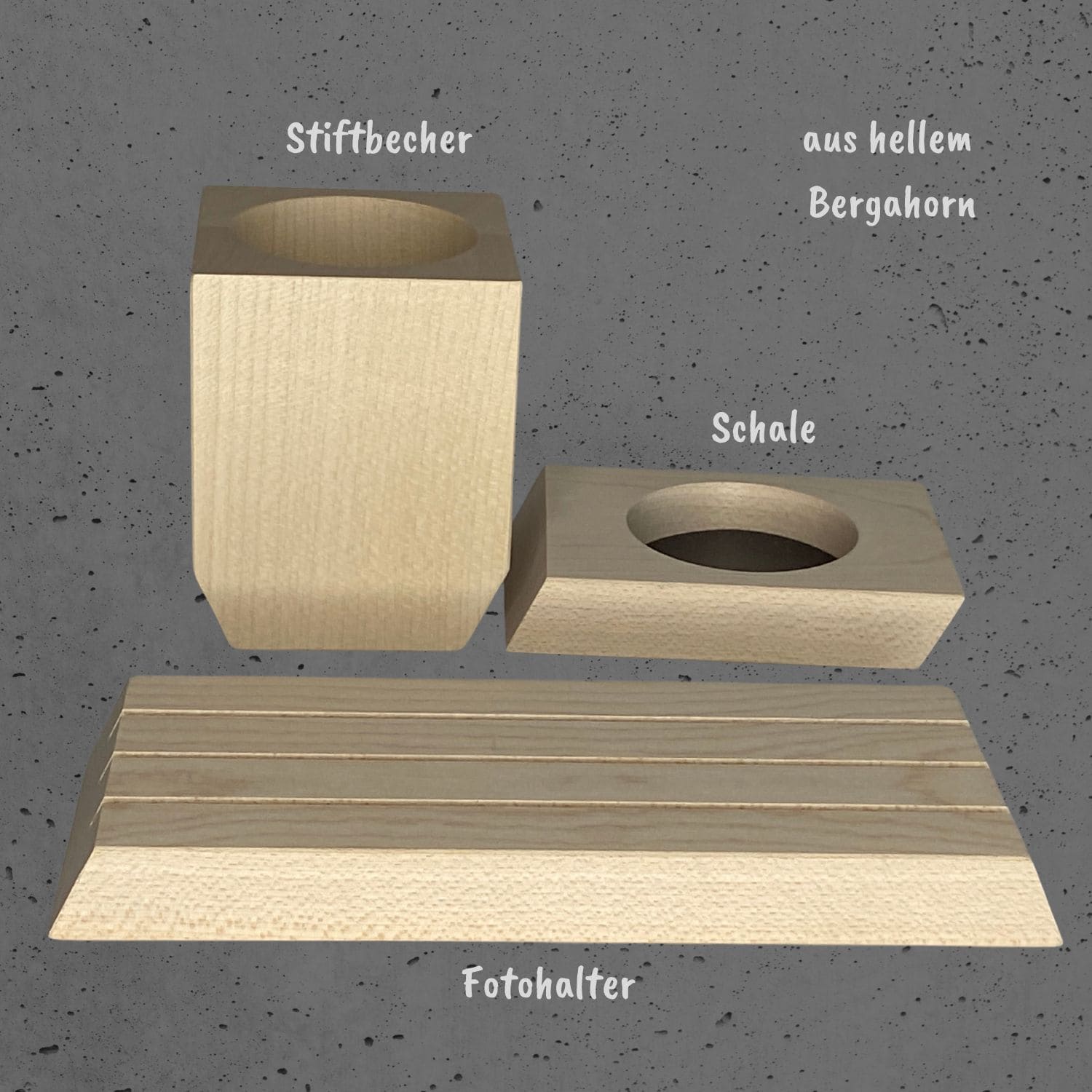 TRiO Deskset Bergahorn Organizer | e+m Holzprodukte