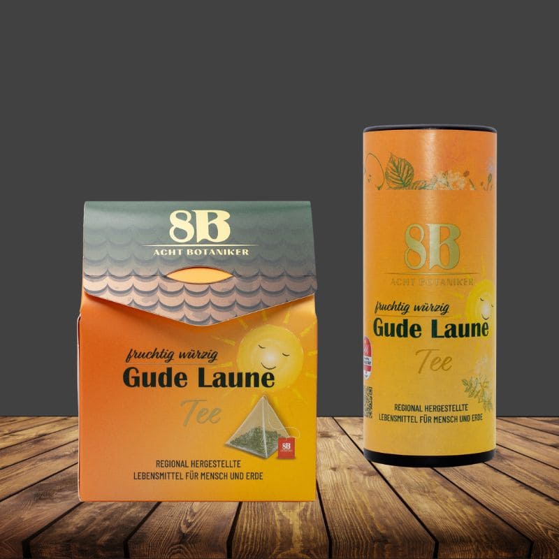 "Gute Laune" Kräutertee in Pyramidenbeuteln  40g Acht Botaniker