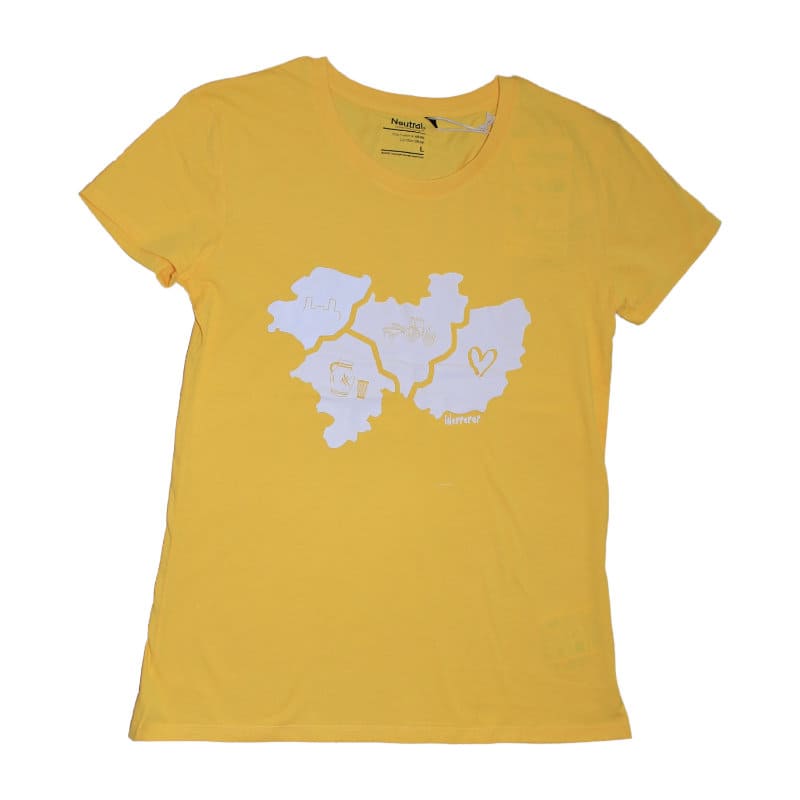 T-shirt mit Wetterau Karte  -gelb-