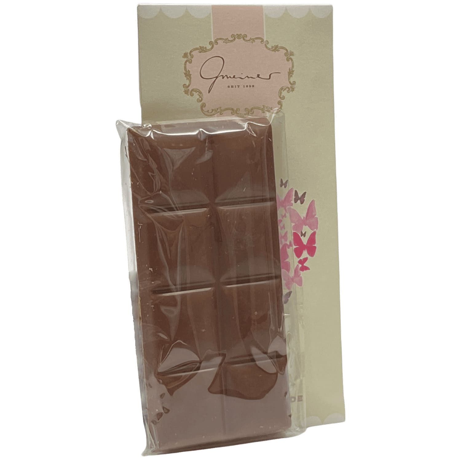 Tafelschokolade Vollmilchschokolade "Schmetterling-Herz"   0,045kg