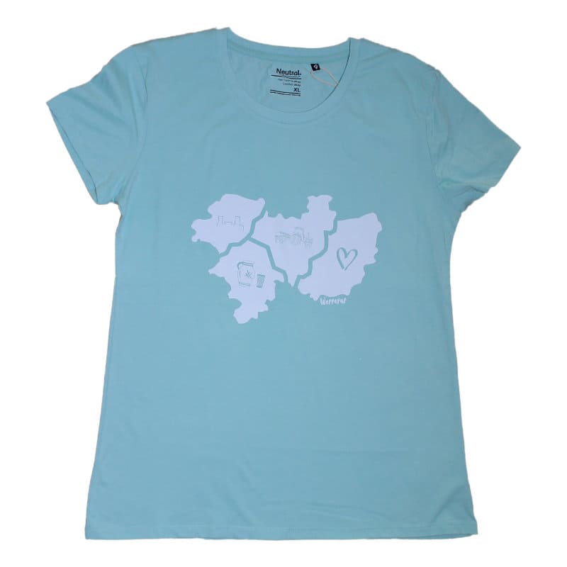 T-shirt mit Wetterau Karte  -mint-