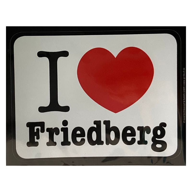 Friedberg Aufkleber I ♥ Friedberg
