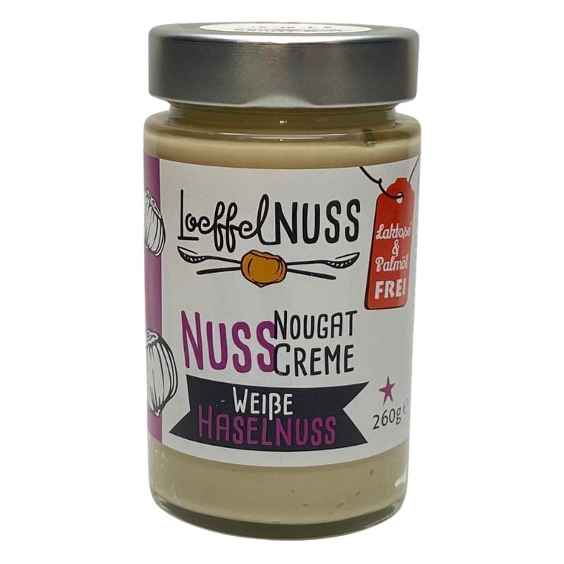 LoeffelNUSS Weiße Haselnuss Nuss-Nougat-Creme im Glas
