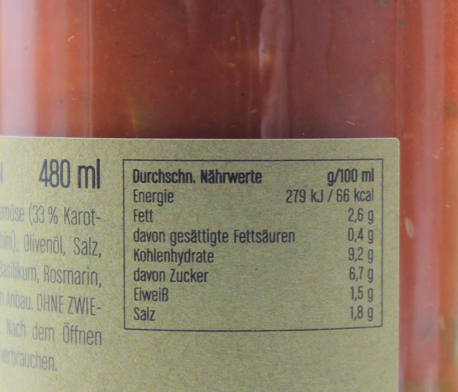 Tomatensauce mediterran 0,480 L