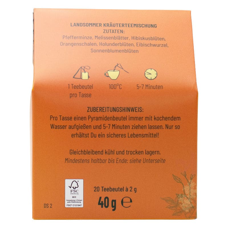 "Landsommer" Kräutertee in Pyramidenbeutel 40g Acht Botaniker