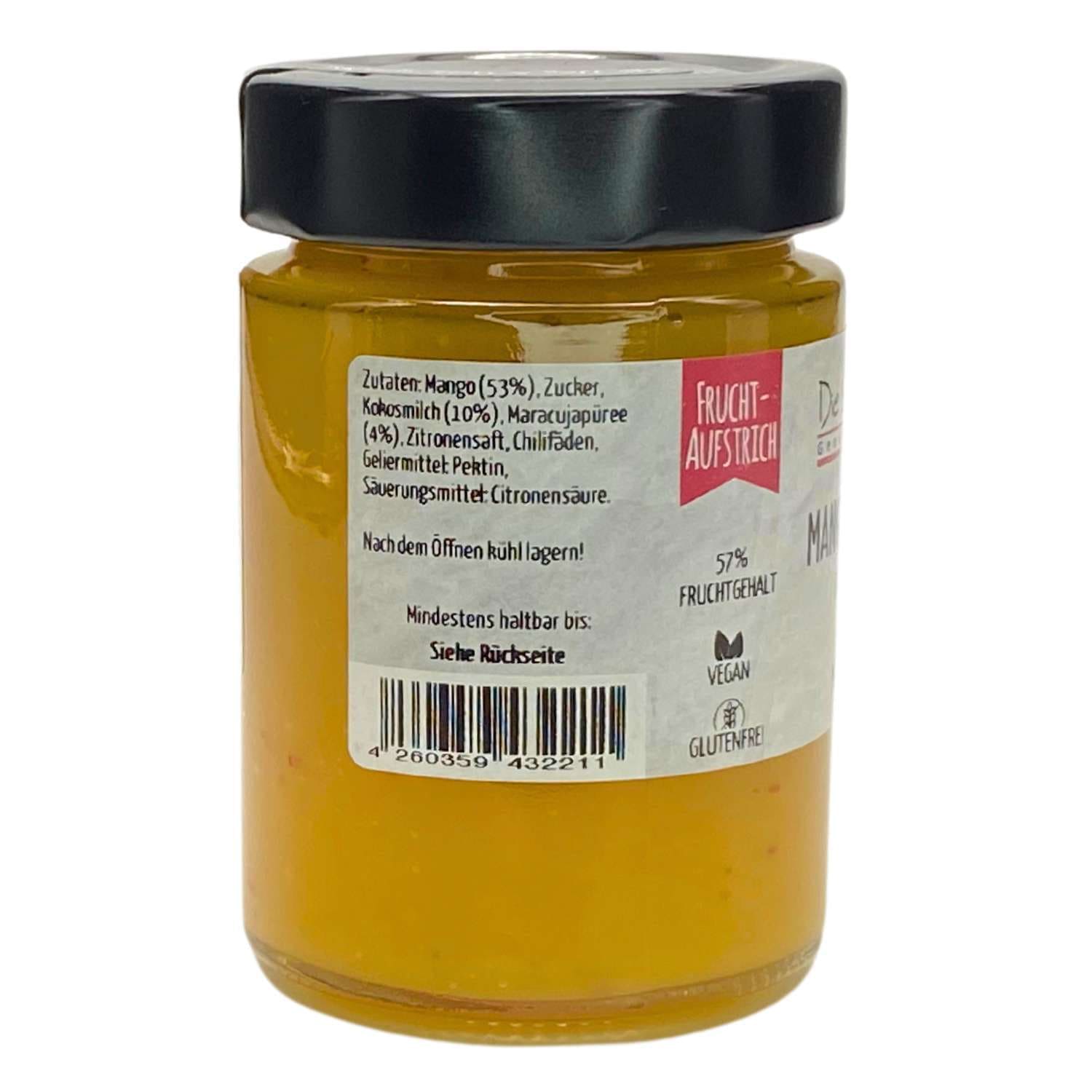 Mango-Maracuja mit Kokosmilch  Fruchtaufstrich
