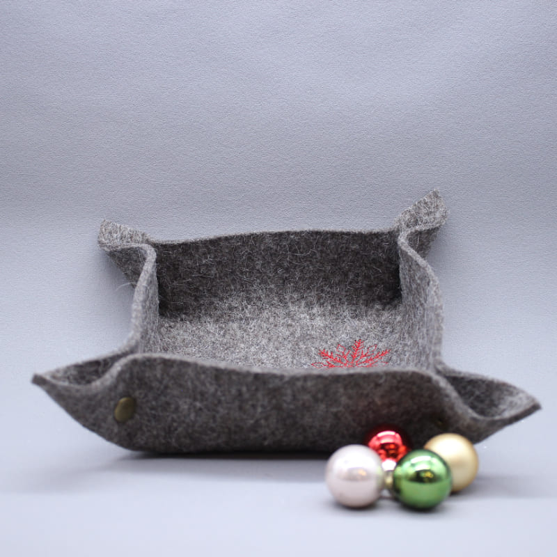 Filz Taschenleerer "Rote Sterne"