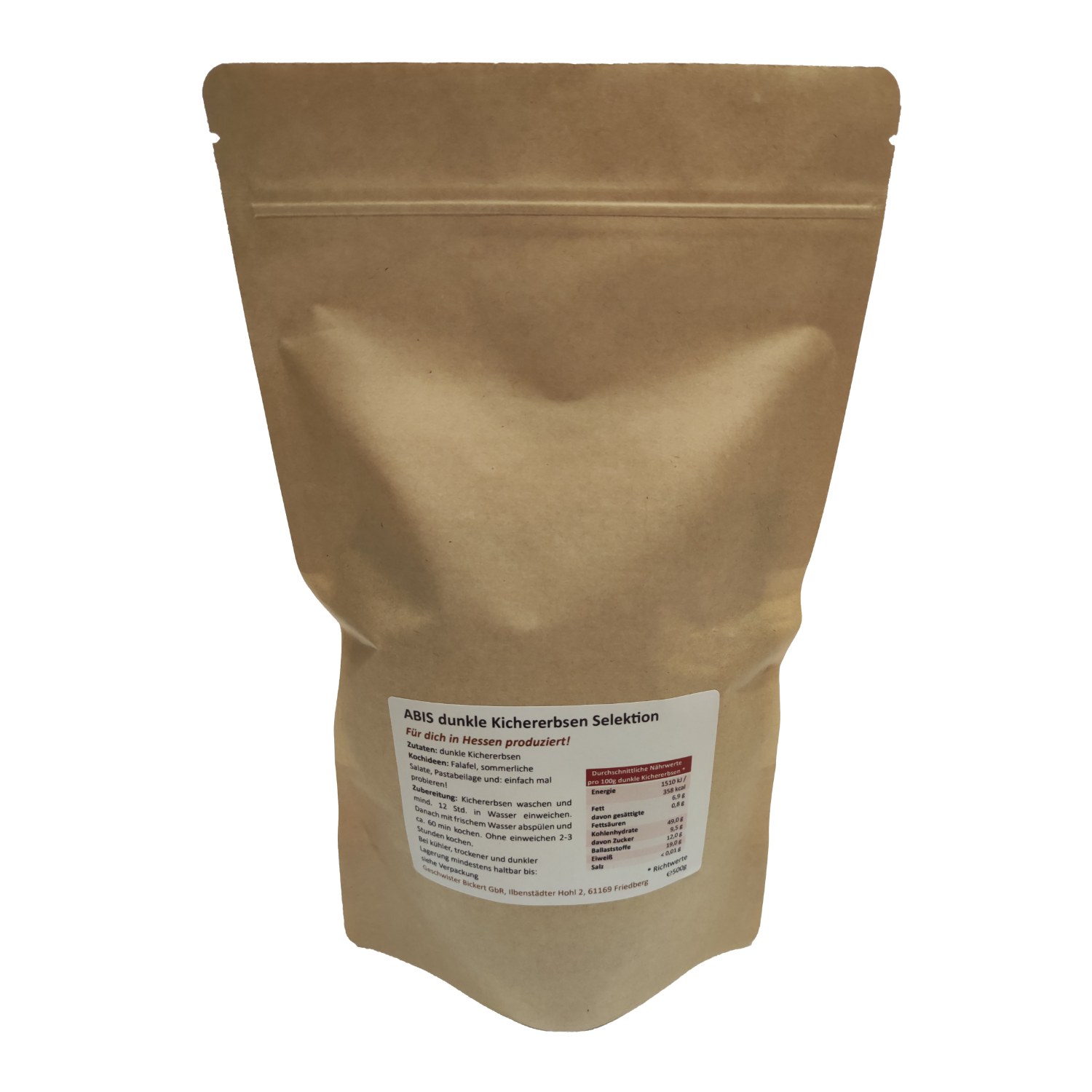 Kichererbsen, dunkel, 500gr.