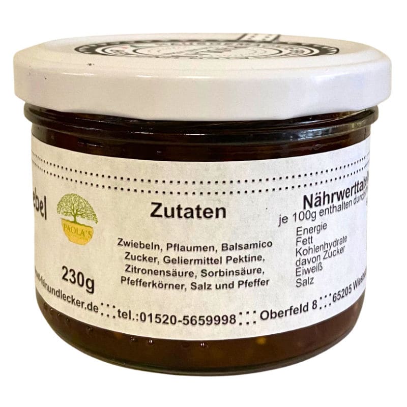 Pflaumen-Zwiebel Chutney Paola´s Fein & Lecker 230g
