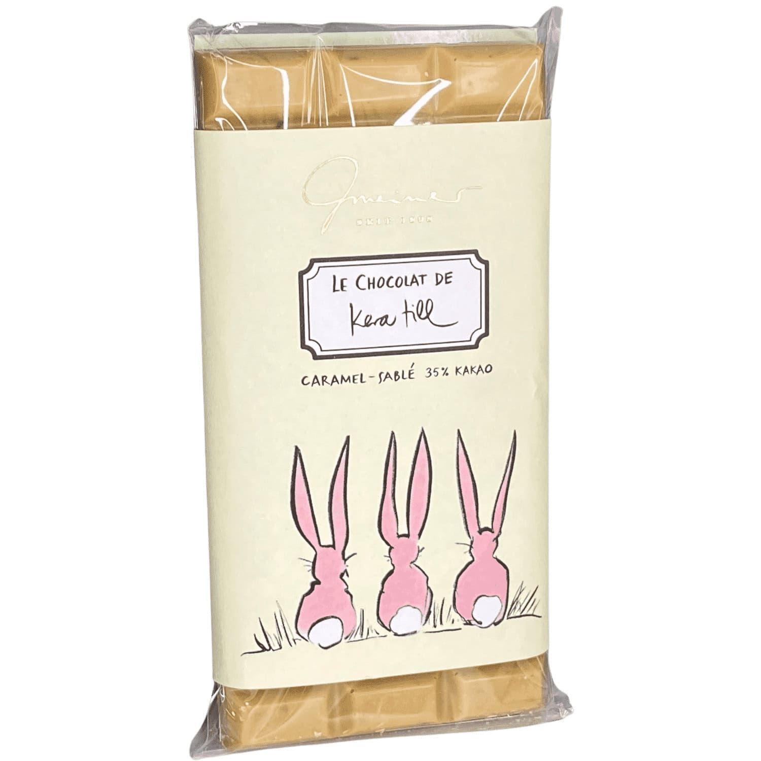 Tafelschokolade Kera Till - Hasentrio: Caramel Sablé, 100g