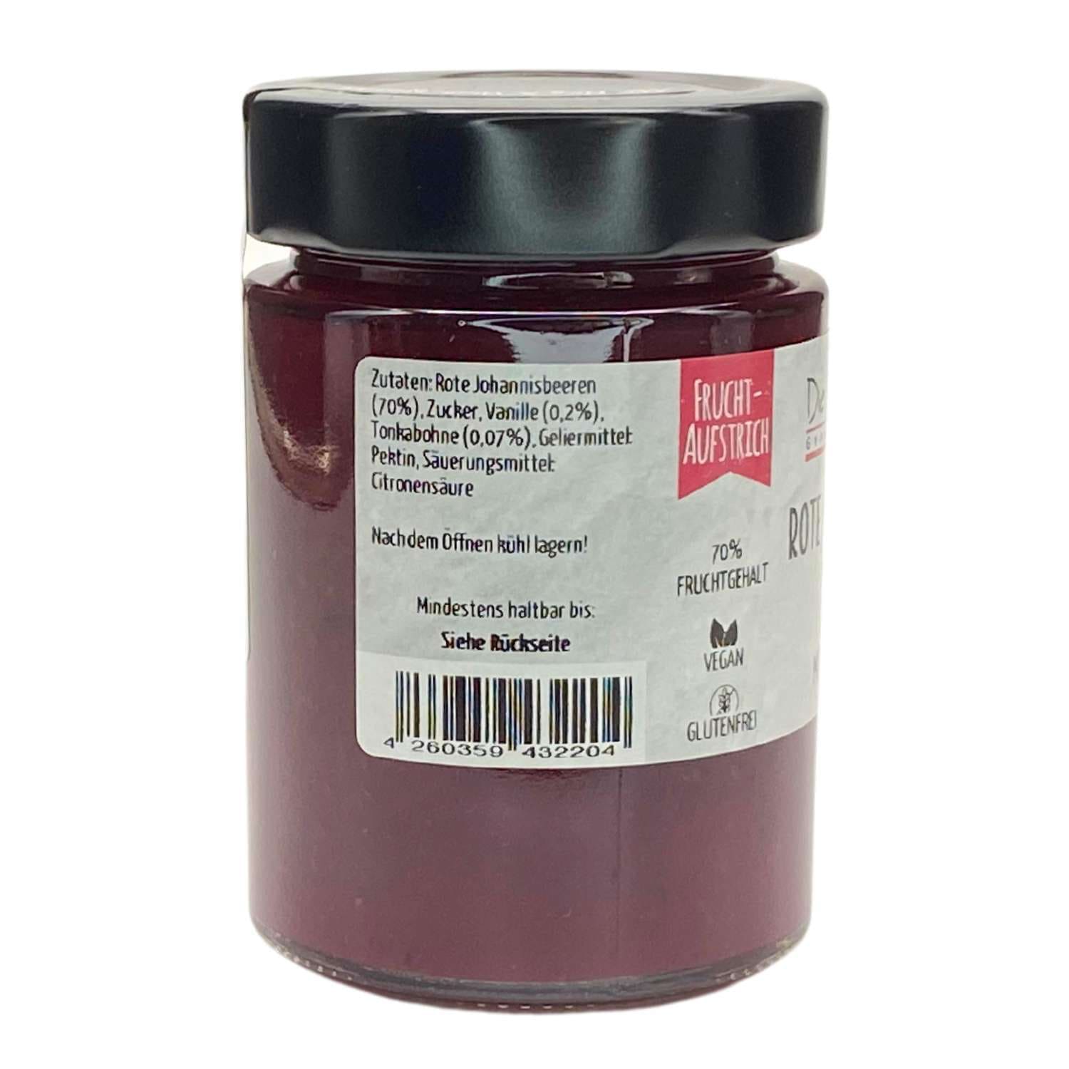 Rote Johannisbeere mit Tonka & Vanille  Fruchtaufstrich