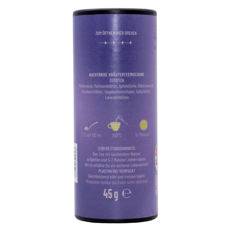 "Nachtbrise" Kräutertee - lose in der Pappdose 45g Acht Botaniker