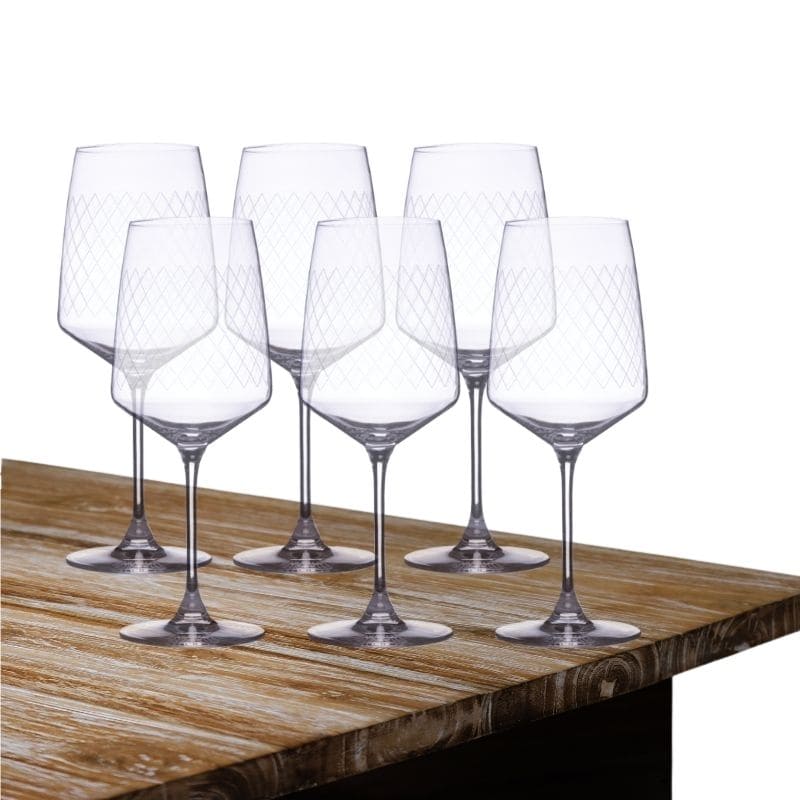 Rippstiel 6er Karton geripptes Weinglas für Apfelwein