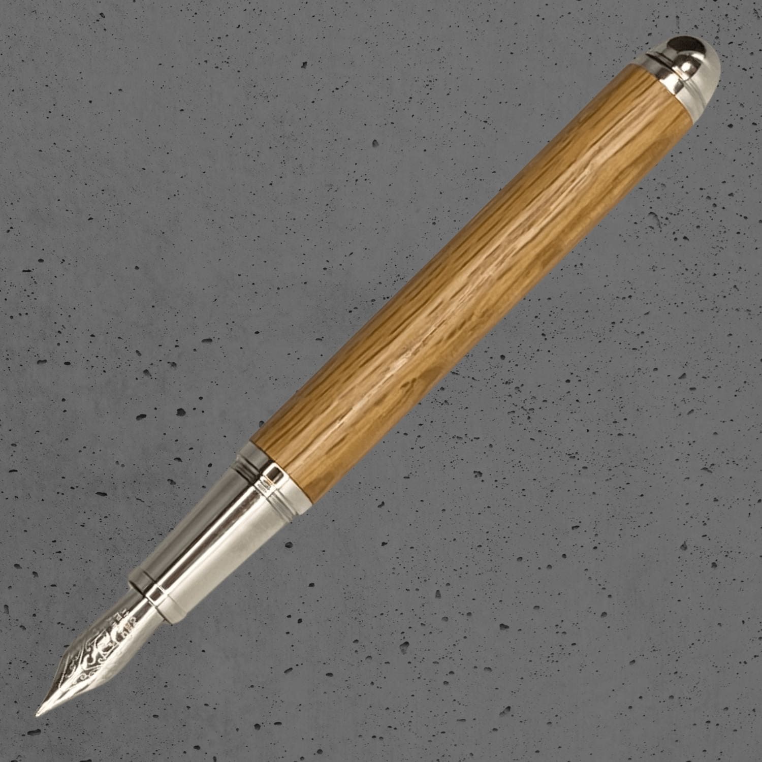 CONTRACT Oak antik Weißbronze Füllfederhalter | e+m Holzprodukte