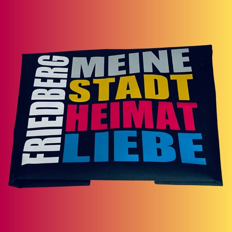 Friedberg Baumwollbeutel lang&schwarz  Friedberg. Meine Stadt. Heimat. Liebe