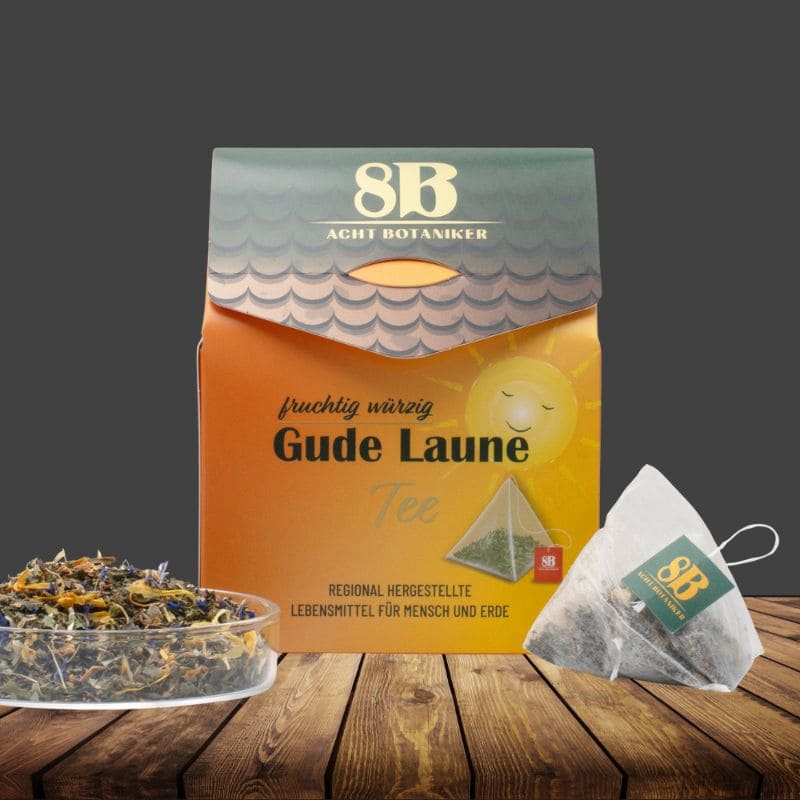 "Gute Laune" Kräutertee in Pyramidenbeuteln  40g Acht Botaniker
