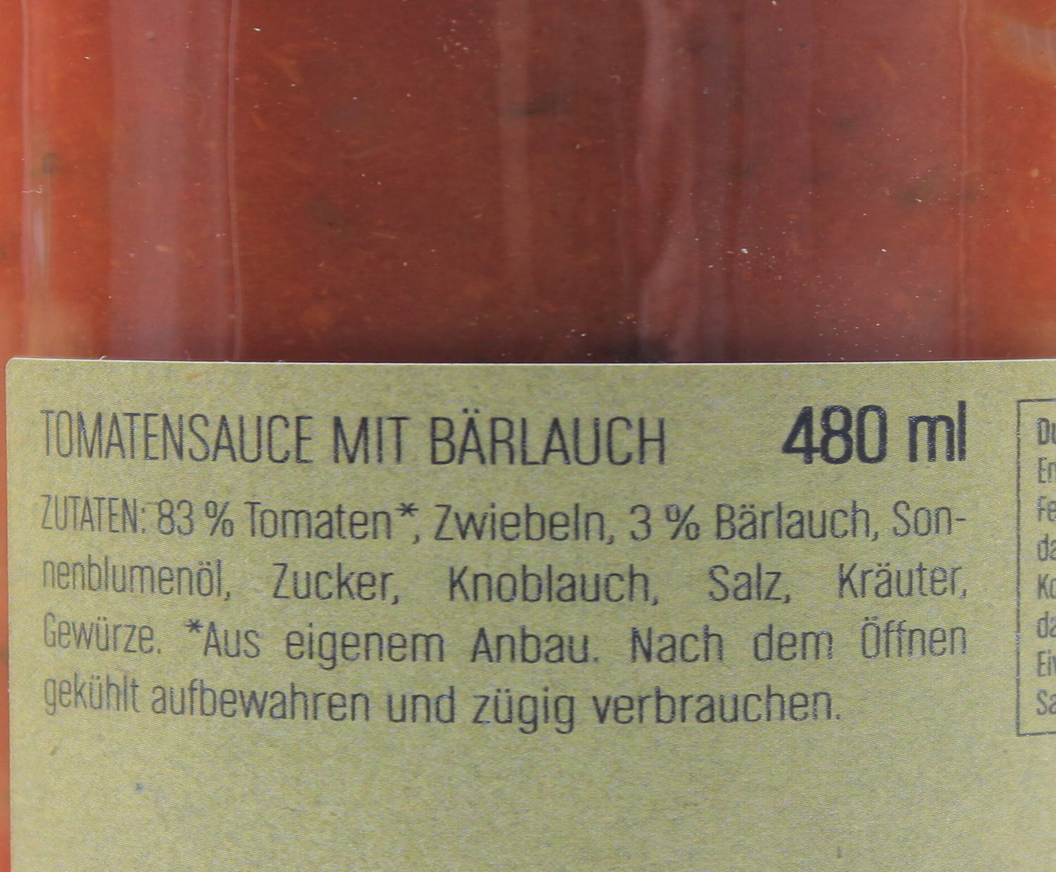 Tomatensauce mit Bärlauch 0,480 L