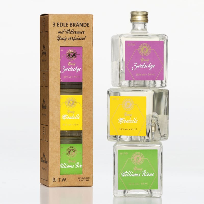 Honigbrände "Geschenkset"  30% Vol Alk 3x50 ml