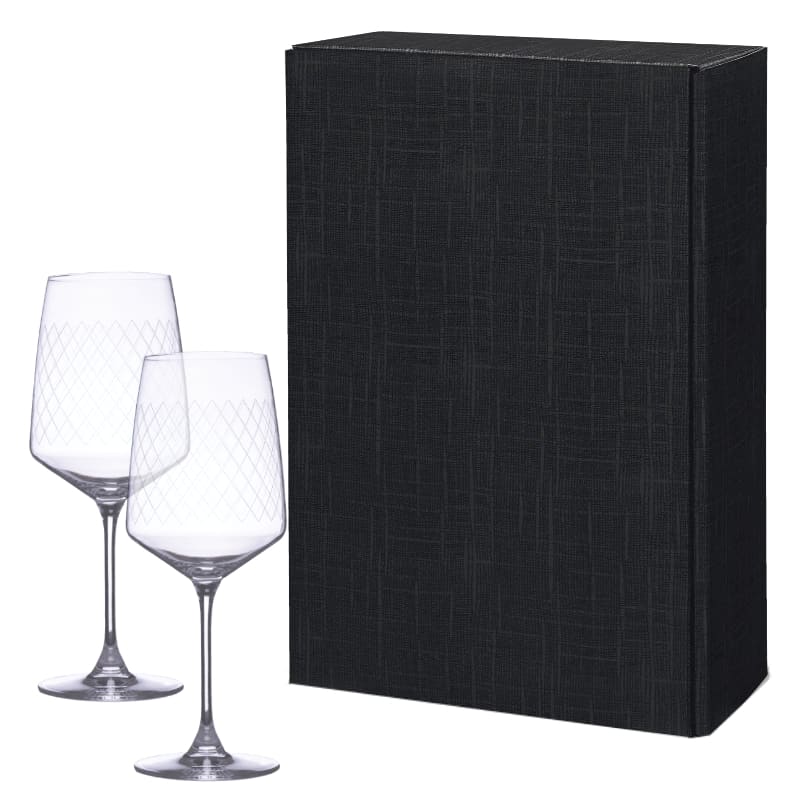 Rippstiel GeschenkSet geripptes Weinglas für Apfelwein