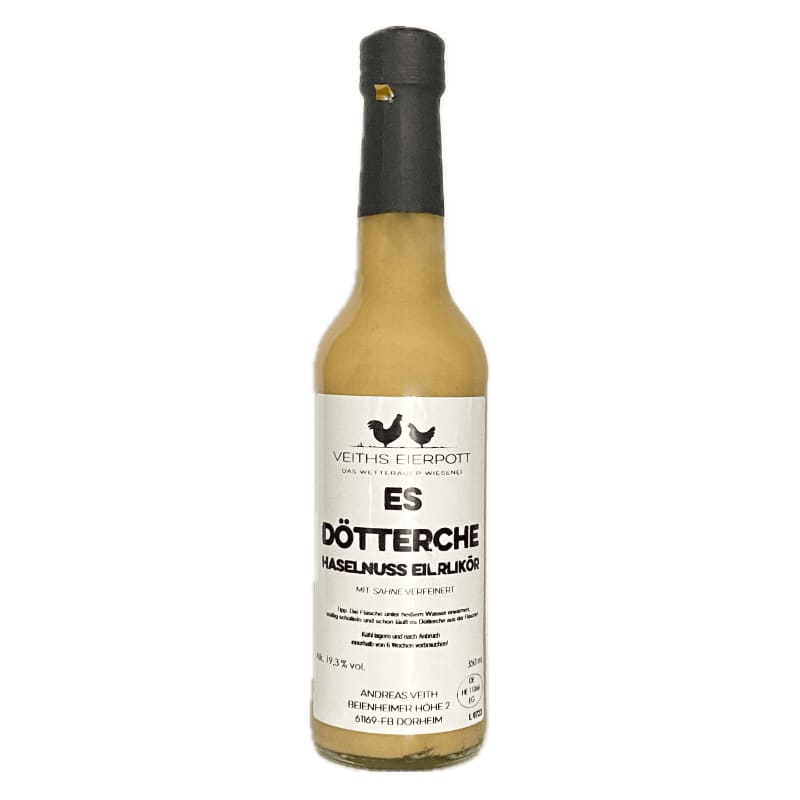 Haselnuss Eierlikör „Es Dötterche“ 19,3%  Vol Alk 0,35L