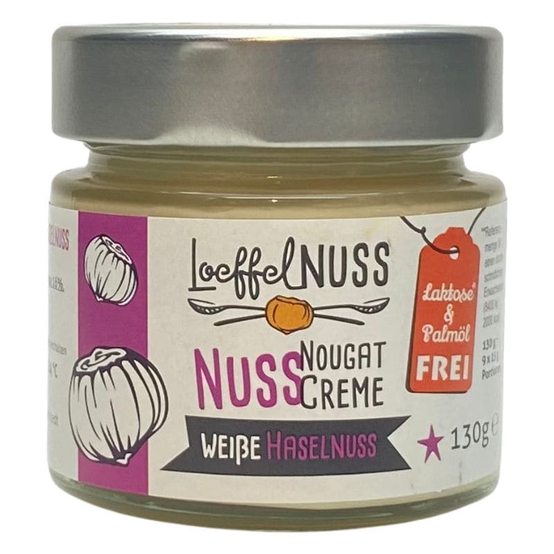 LoeffelNUSS Weiße Haselnuss Nuss-Nougat-Creme im Glas