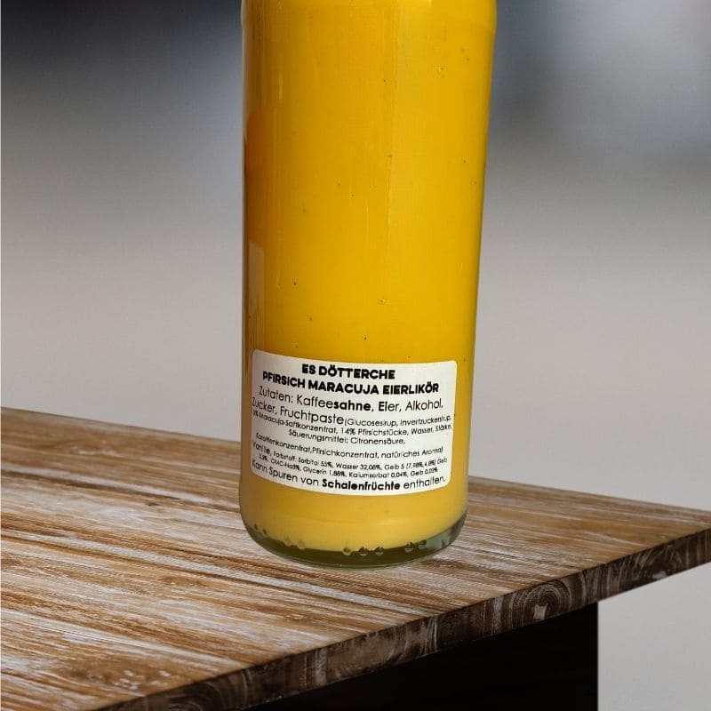 Pfirsich-Maracuja Eierlikör „Es Dötterche“ 19,6% Vol Alk, 350ml