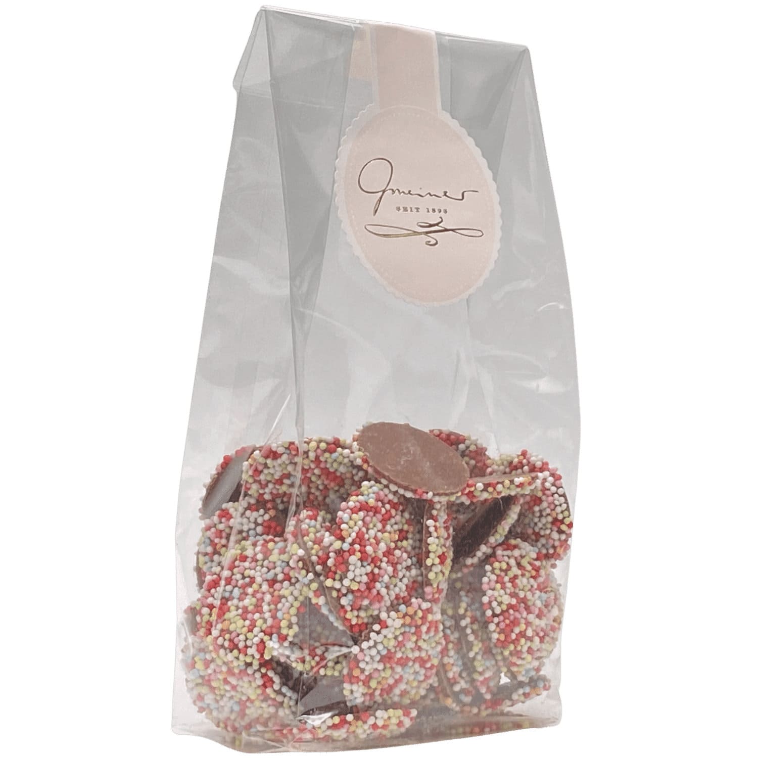 Schokotaler mit bunten Nonpareilles in der Tüte 0,15kg