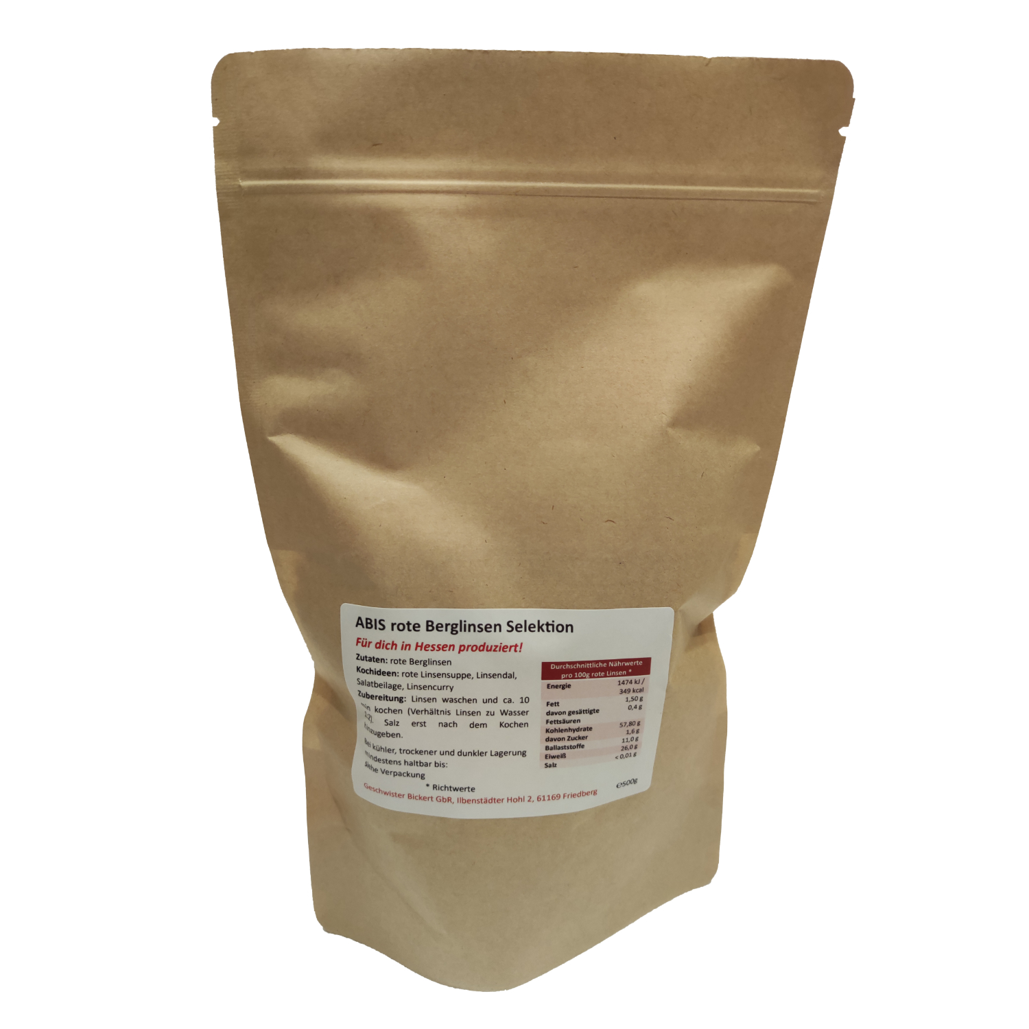 rote Berglinsen 500g