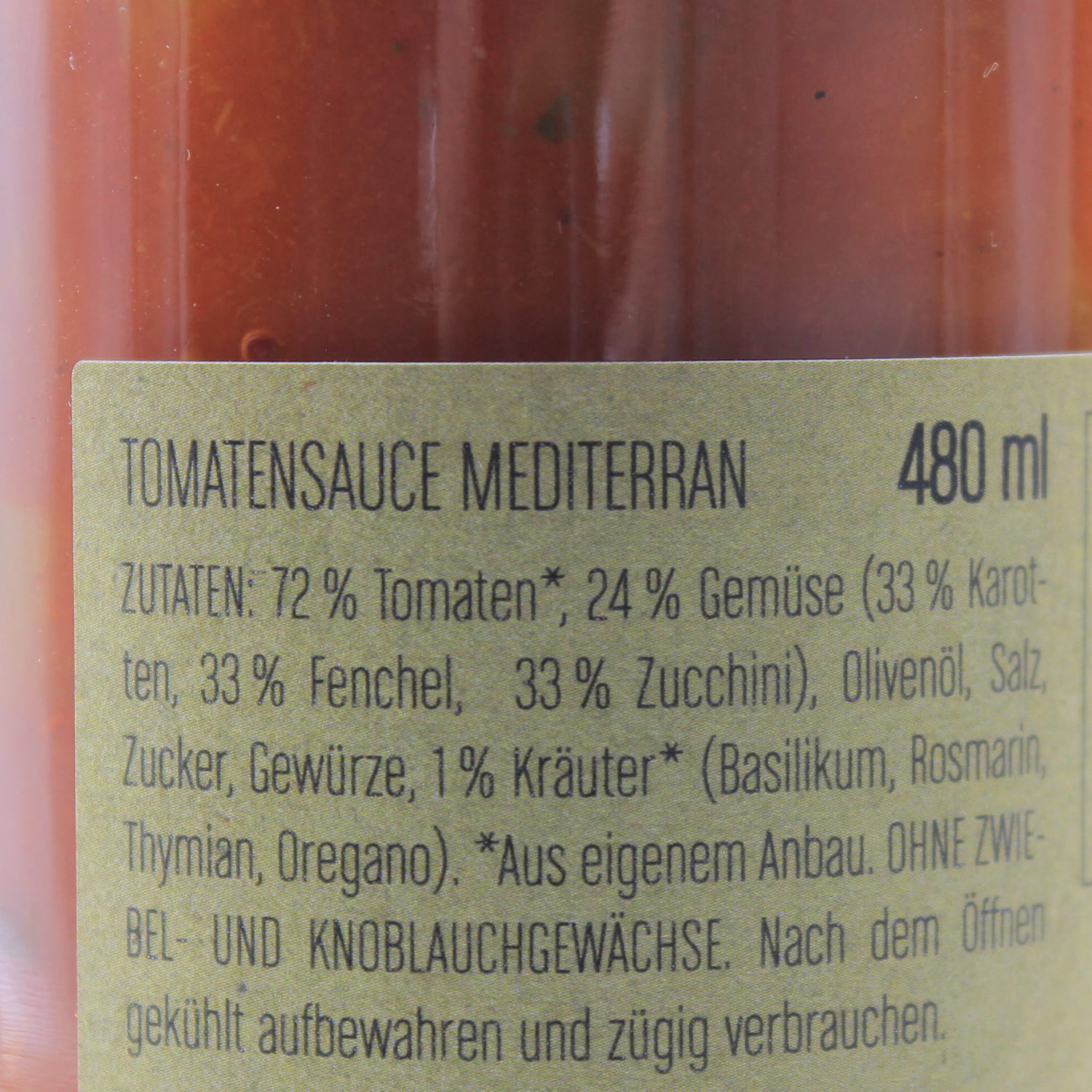 Tomatensauce mediterran 0,480 L